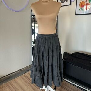 Free People Charcoal A-Line Skirt